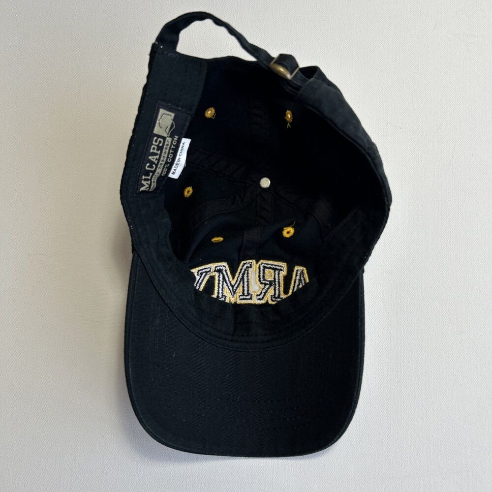U.S. Army Cap Hat Adult Adjustable Black Gold Cotton ML Caps - Picture 3 of 5